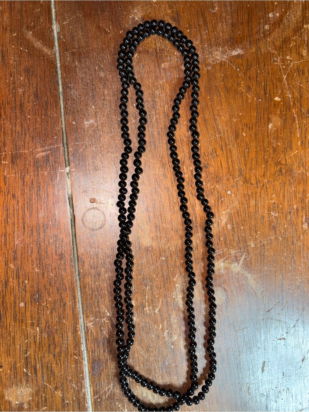 Black Beaded Long Necklace - Women Accessories